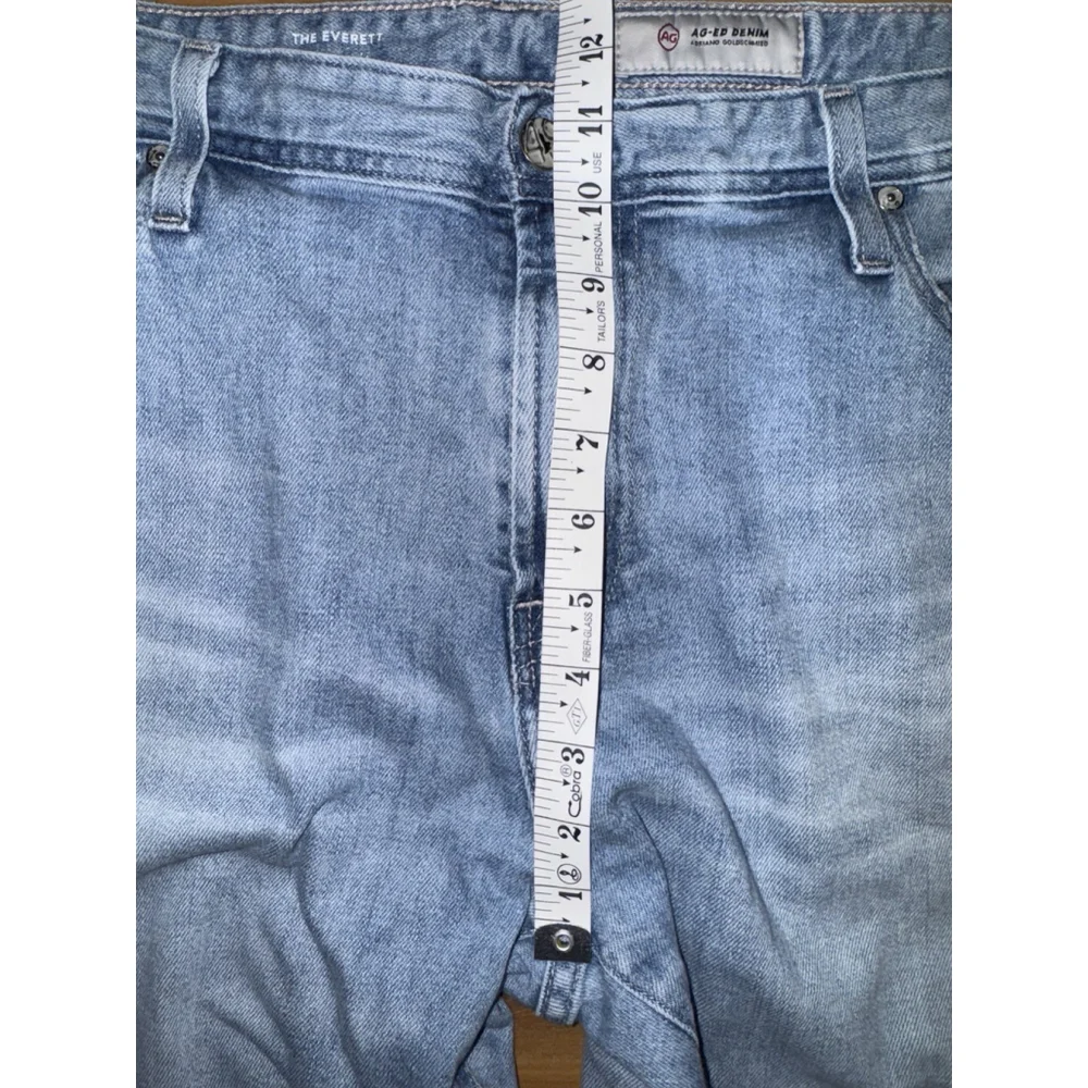AG Adriano Goldschmied Everett Slim Straight Jeans Mens 38R Light Wash Soft - Picture 5 of 11